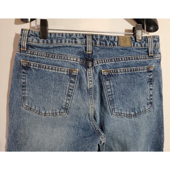 SO Vintage Y2K Flare Medium Wash High Rise Jeans Womens Junior Size 7 Long - Picture 5 of 11